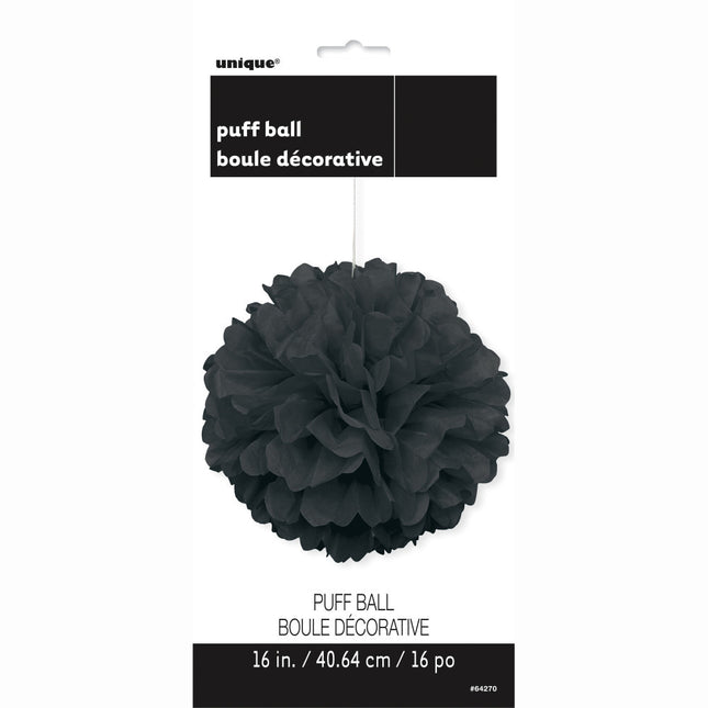 Pompon nero 40 cm