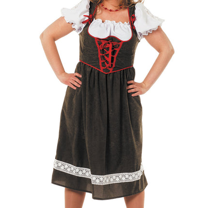 Abito Dirndl Oktoberfest lungo verde