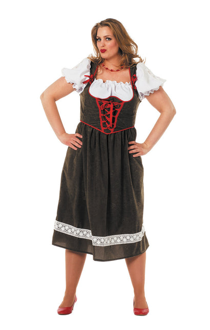 Abito Dirndl Oktoberfest lungo verde