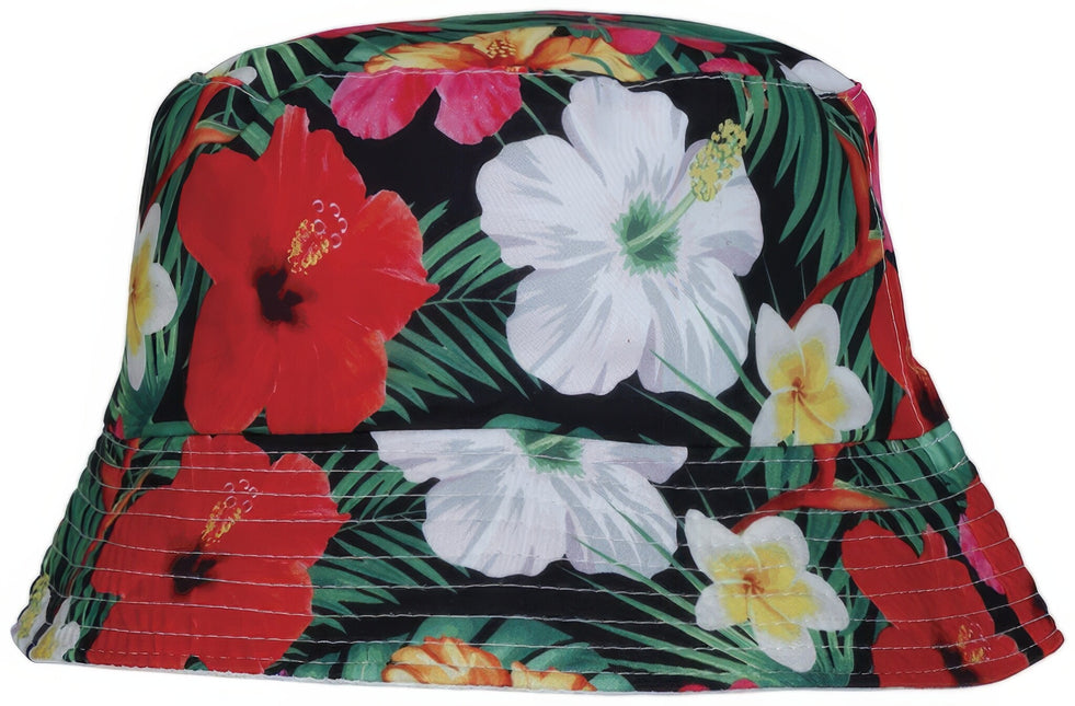 Cappello a secchiello Hawaii Fiori