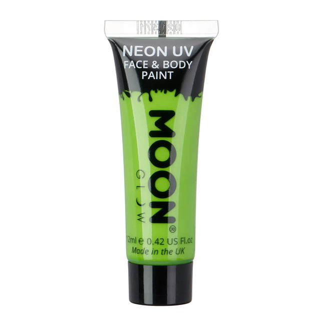 Moon Glow Intense Neon UV Face Paint Verde intenso 12ml