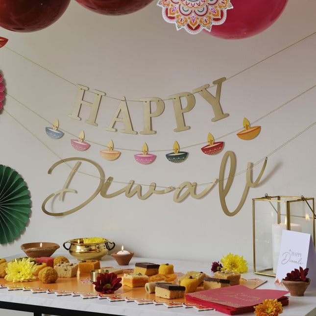 Ghirlanda di lettere Diwali 1,5 m