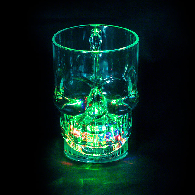 Teschio di vetro illuminante di Halloween 400ml