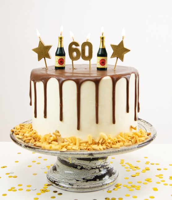 Candele 60 anni Champagne 17,5 cm