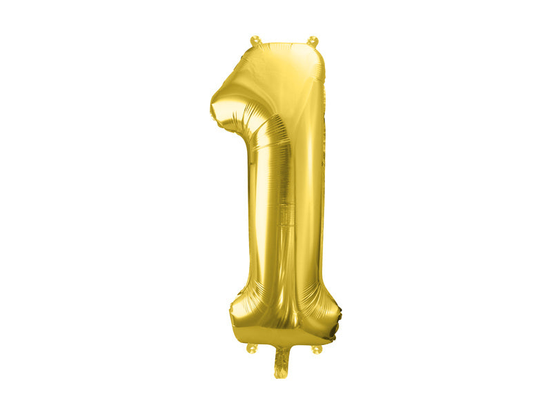 Palloncino 1 Anno Figura Oro Vuoto 72cm