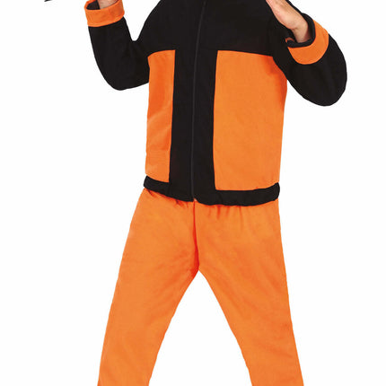 Costume Ninja Ragazzo Arancione Nero