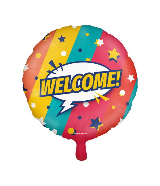 Palloncino ad elio Welcome vuoto 30 cm