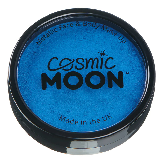 Cosmic Moon Metallic Pro Face Paint Cake Pots Blu 36g