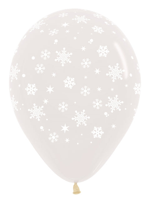 Palloncini Fiocco di Neve Mix 30cm 25pz