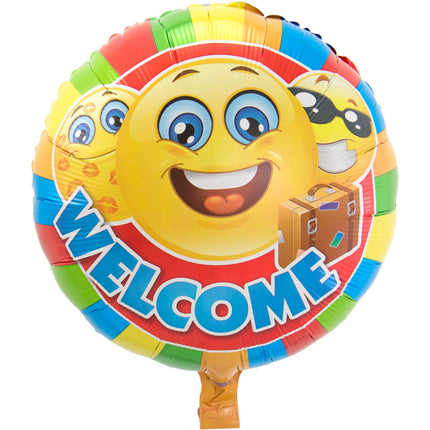 Palloncino ad elio Emoticon Welcome 43cm vuoto