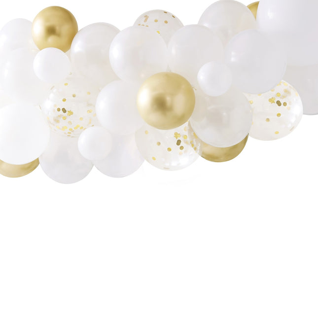 Arco di palloncini oro/bianco Set fatto in casa