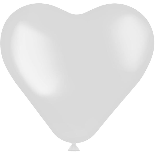 Palloncini Cuore Bianco Cocco 25cm 8pz