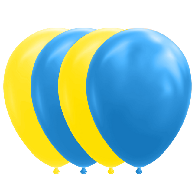 Palloncini blu-gialli 30cm 10pz