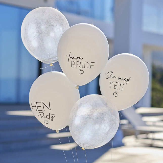 Palloncini matrimonio Team Bride 30cm 5pz