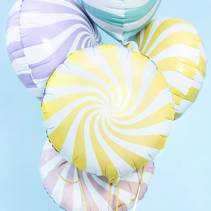 Palloncino ad elio giallo chiaro a spirale 45 cm vuoto