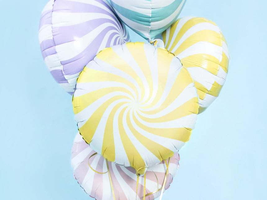 Palloncino ad elio giallo chiaro a spirale 45 cm vuoto