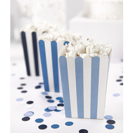 Ciotole per popcorn Mix blu 12,5 cm 6 pezzi