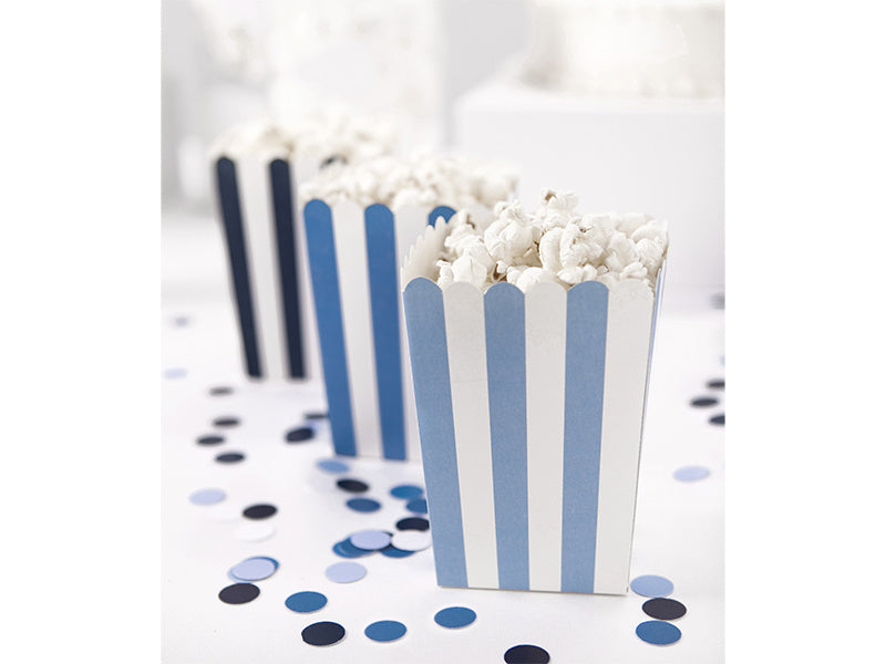 Ciotole per popcorn Mix blu 12,5 cm 6 pezzi