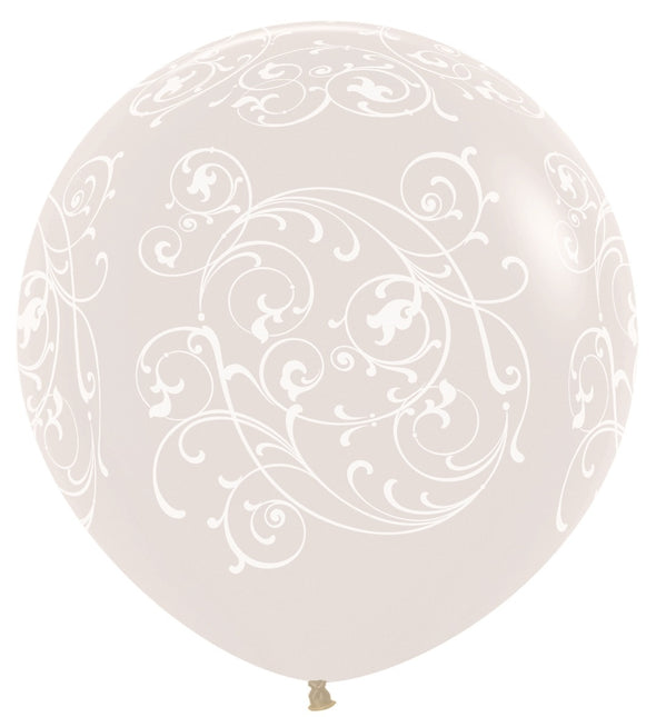 Palloncini Filigrana Cristallo Trasparente 91cm 2 pezzi