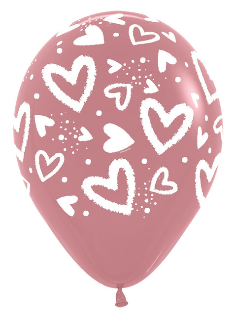 Palloncini Bright Hearts Mix 30cm 25pz