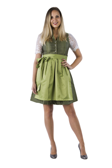 Abito Dirndl verde scuro Oktoberfest Donna 2 Pezzi