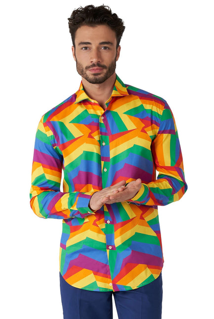 Camicia ZIG Zag Rainbow da uomo OppoSuits