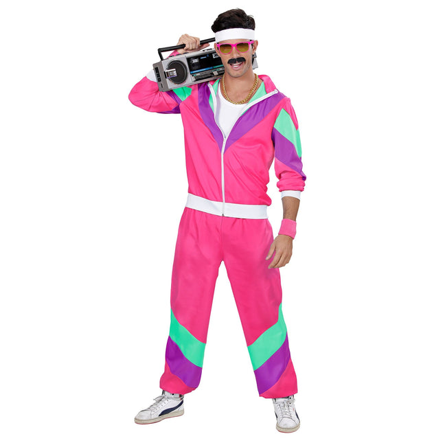 Tuta da ginnastica Neon 80S Rosa difettoso