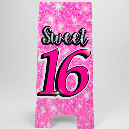 Cartello di avvertimento Sweet 16 Pink 62,5 cm