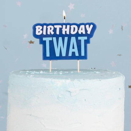 Candela blu di compleanno Twat 5,8 cm