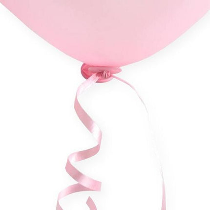 Clip a sgancio rapido per palloncini rosa con nastro 100 pezzi