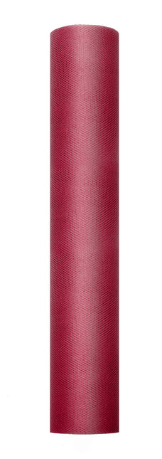 Rotolo di tulle rosso bordeaux 30cm 9m