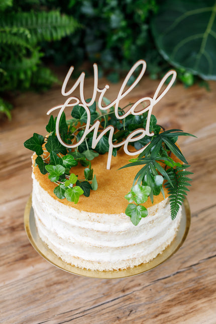 Cake topper Wild One Wood 22 cm