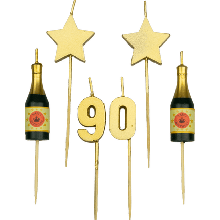 Candele 90 anni Champagne 17,5 cm