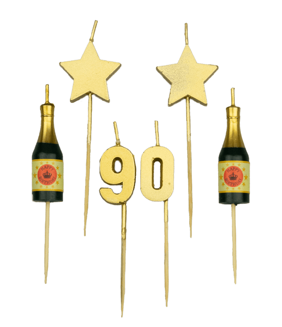 Candele 90 anni Champagne 17,5 cm