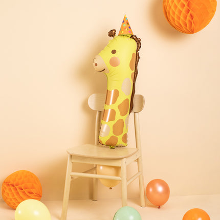 Palloncino ad elio 1 anno Giraffa vuoto 82 cm