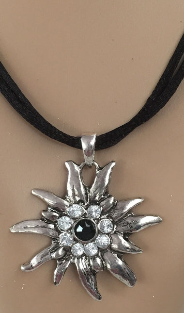 Collana Trachten edelweiss, strass