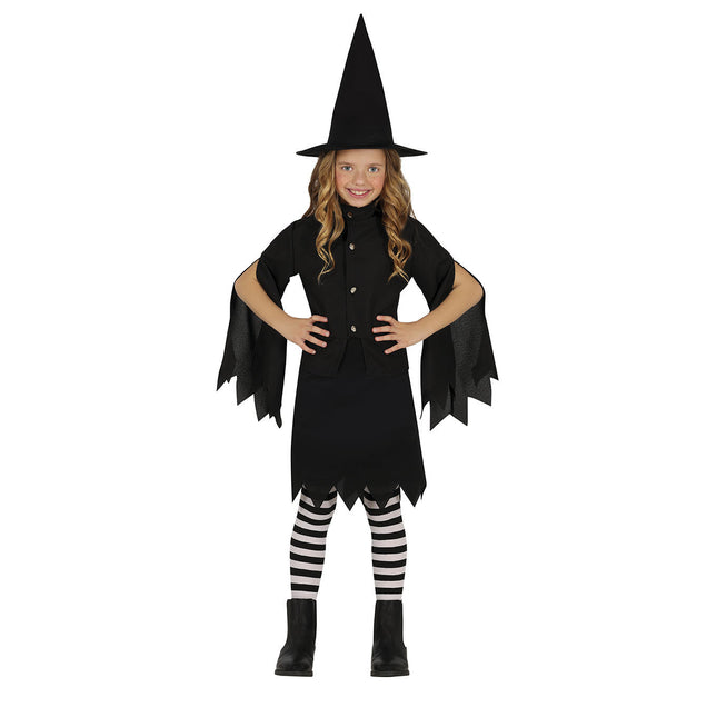 Costume da strega di Halloween per ragazza nero