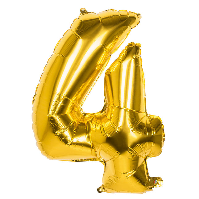 Palloncino numero d'oro 4 anni 86 cm