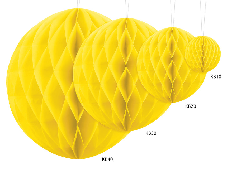 Pallone a nido d'ape giallo 10 cm