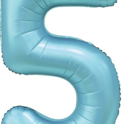 Palloncino figura azzurro 5 anni lucido 86 cm