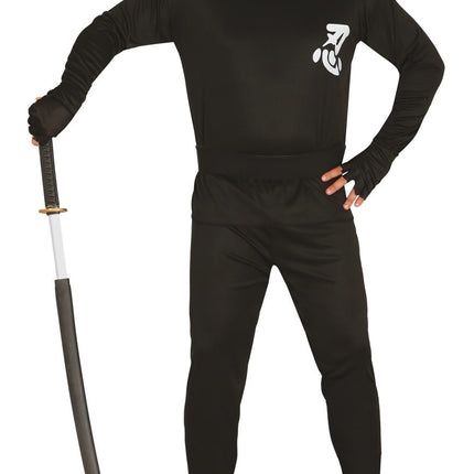 Costume Ninja Uomo Nero L