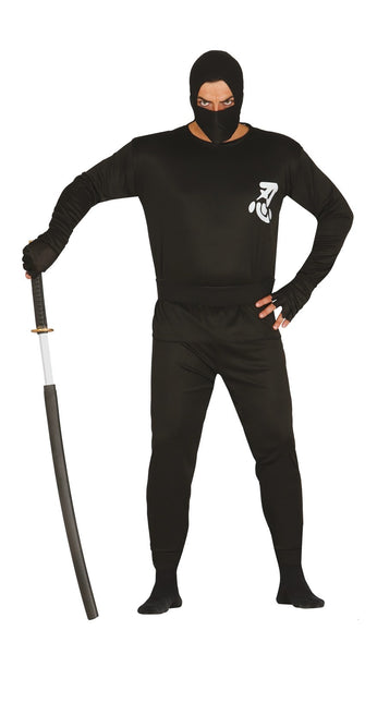 Costume Ninja Uomo Nero L