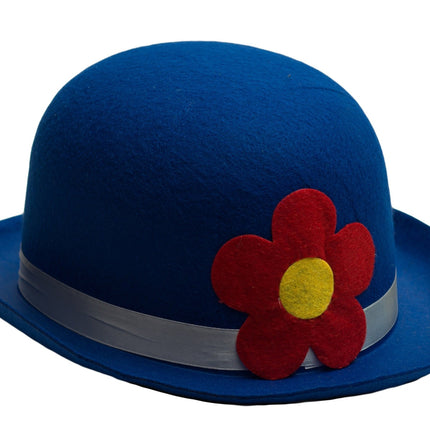 Cappello a bombetta Clown Blu