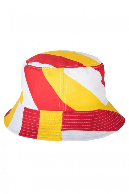 Cappello da pescatore rosso/bianco/giallo