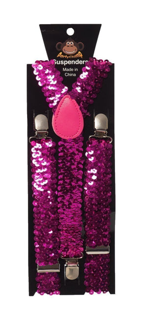 Bretelle Paillettes Fucsia