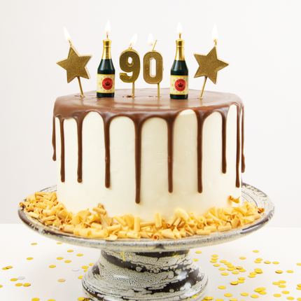 Candele 90 anni Champagne 17,5 cm