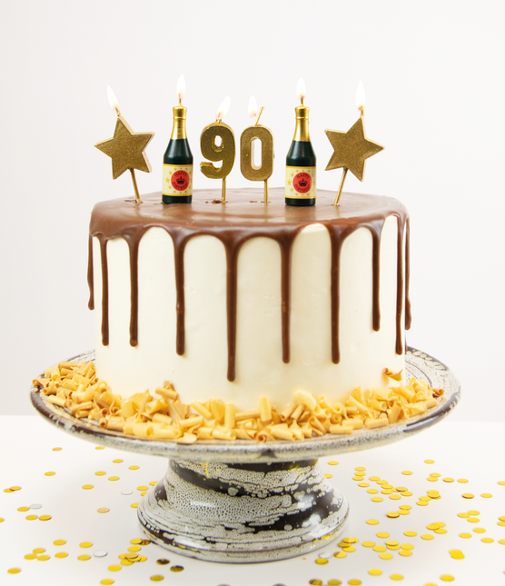 Candele 90 anni Champagne 17,5 cm