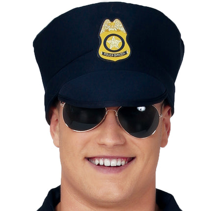 Costume da poliziotto blu scuro da uomo