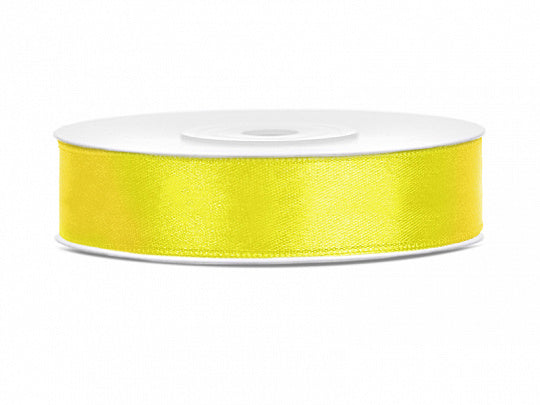 Nastro di raso giallo 12mm 25m