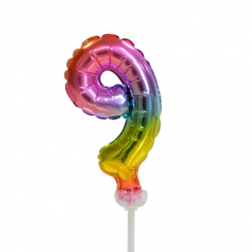 Palloncino in foil Figura 9 Arcobaleno 13cm vuoto